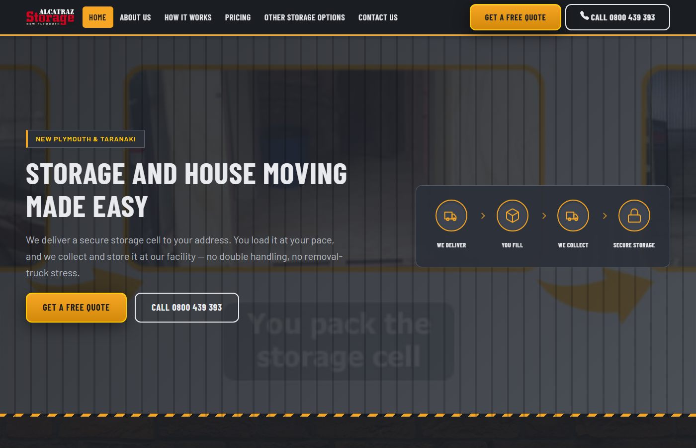 Alcatraz Storage website